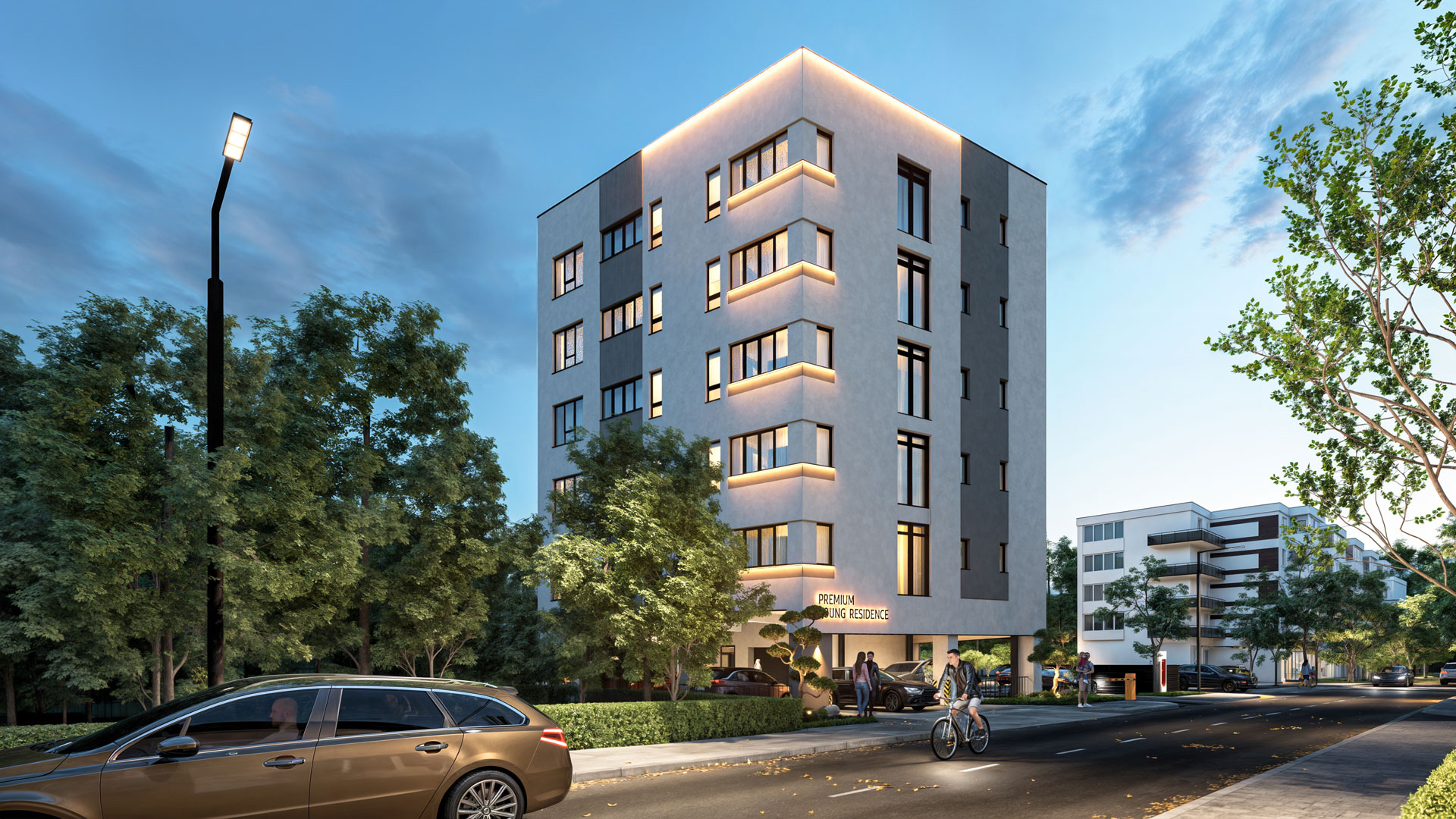 Bloc Premium Young Residence - Apartamente noi Iași, Design arhitectural contemporan