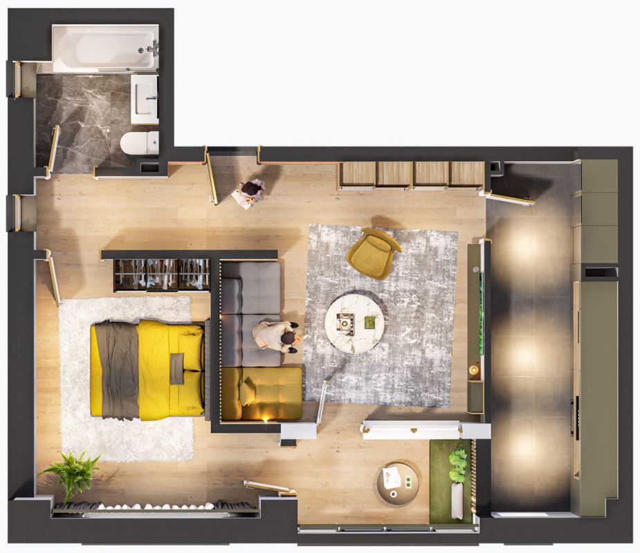 Apartamente cu 2 camere tip 2C, poza 1